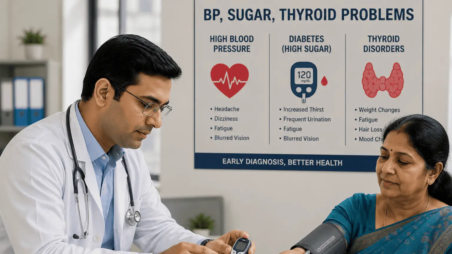 BP, Sugar & Thyroid Treatment in Rohru
