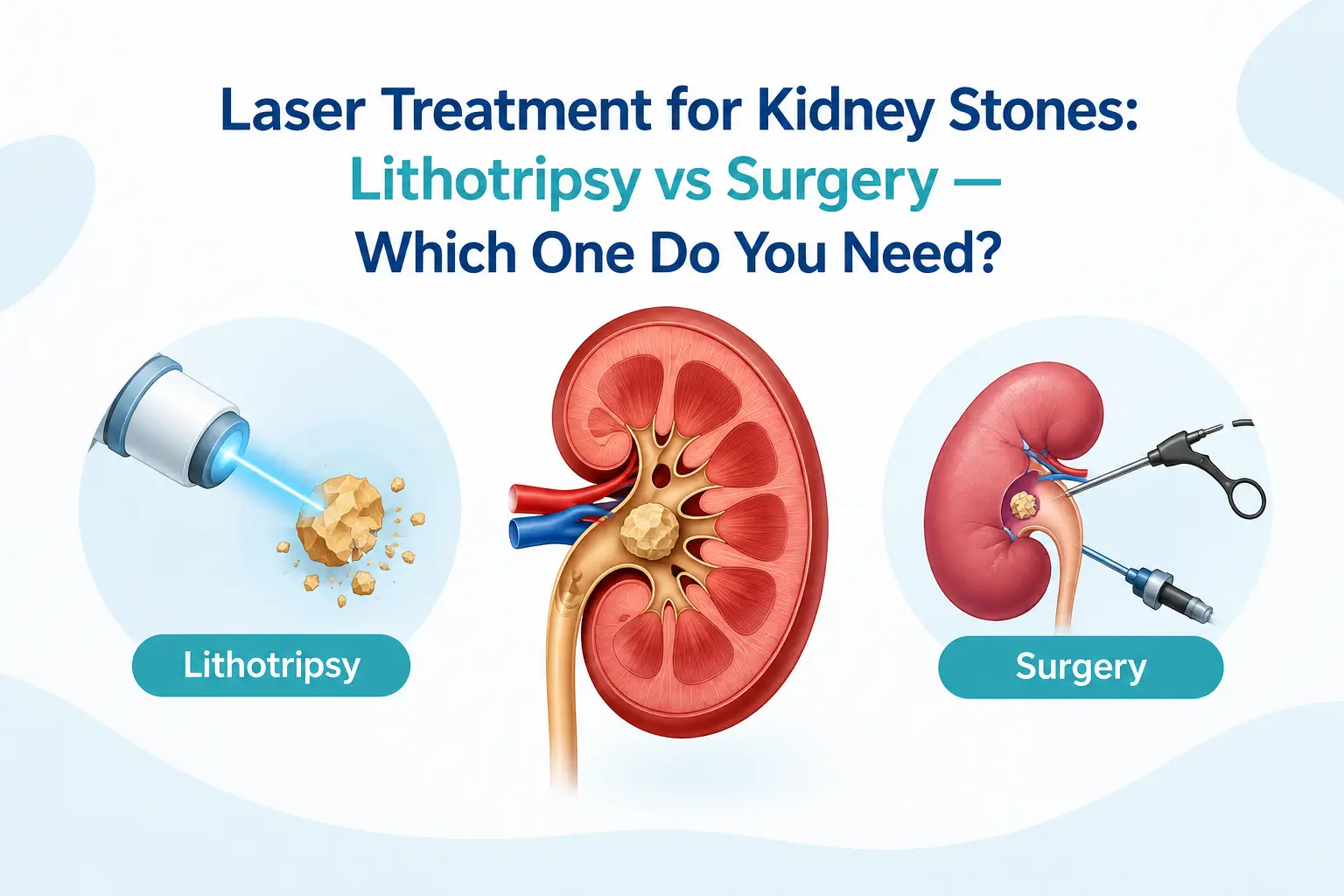 Laser Treatment for Kidney Stones: Lithotripsy vs Surgery — Which One Do You Need?